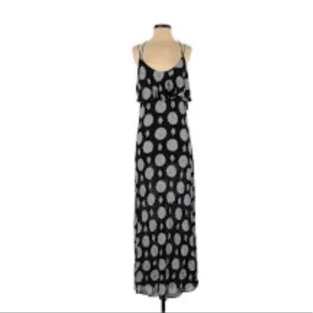 Almost Famous  black and white maxi dress, size large